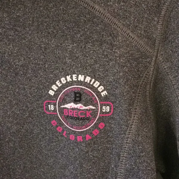 Jansport Breckenridge CO 1/4 Zip Fleece Pullover S Thumb Holes‎ - Image 3