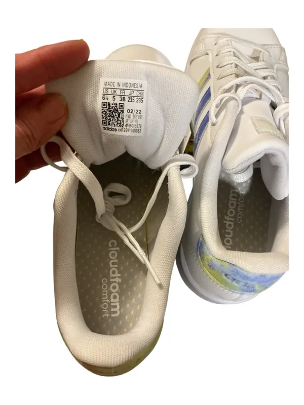 Adidas Grand Court Cloudfoam Sneakers "White Almost Lime" – NWT Size 6.5 - Image 5