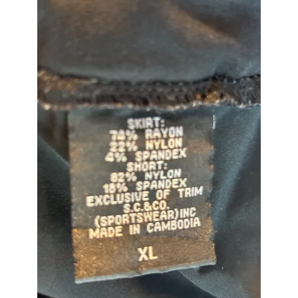 S.C. & CO. Sportswear Geometric Print Active Skort Black White XL - Image 6