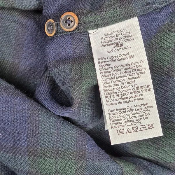 J Crew‎ Womens Plaid Flannel Shirt Blue Green Beaded Embellished Button Down 10 - Image 5