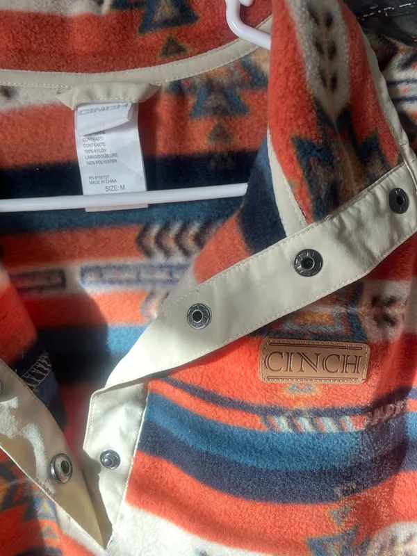 Cinch Fleece Aztec Pullover Medium - Image 2