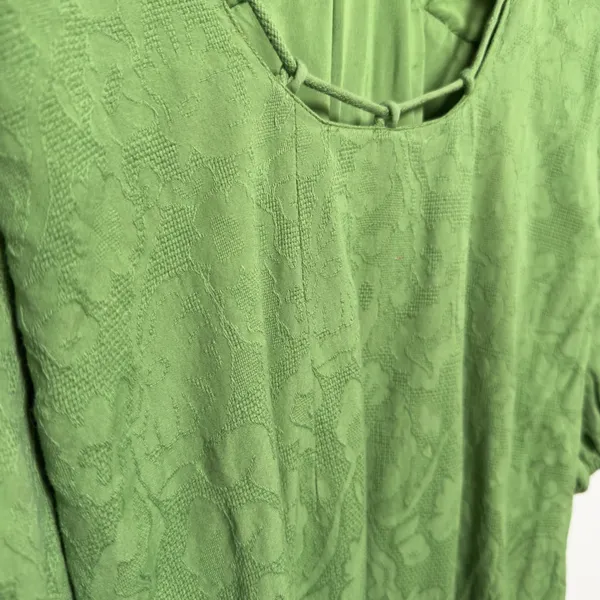 Anthropologie Maeve Women Midi Dress‎ 0 Green Square Neck Cottage Prairie - Image 14