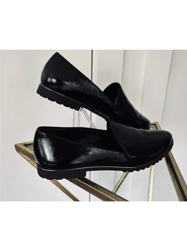 Women's Paul Green patent black leather uptown loafer UK Size 7 (US 9.5) - Image 5