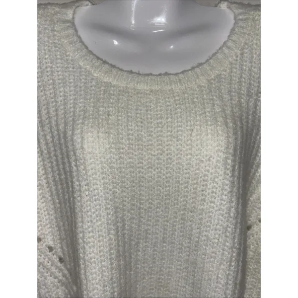 Sugarlips Womens Sz M Chunky Knit Puff Sleeve Sweater EUC - Image 10