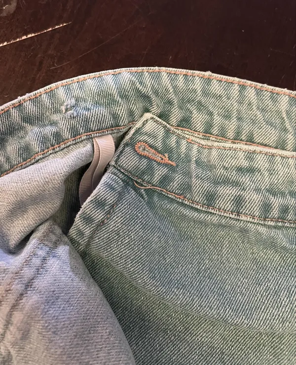 Q2 Skort Womens Medium Blue Denim Utility Button Front Pockets Casual Mini - Image 3