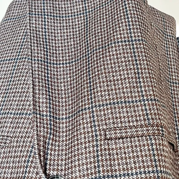 Sanctuary Daily Oxford Blazer Jacket  Medium Single Button Plaid Preppy Workday - Image 8