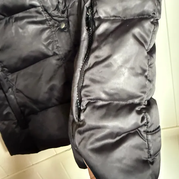 Express Womens Quilted Black Puffer Vest Size‎ Large Duck Down Fill - Image 6