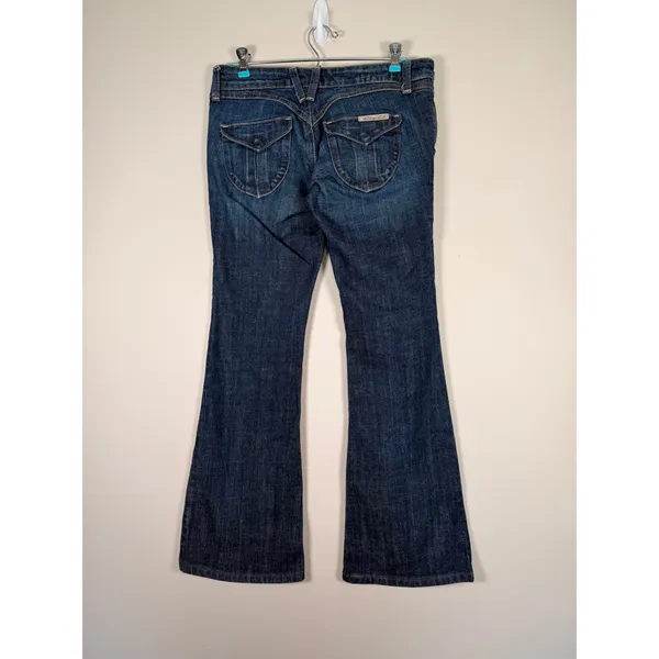 William‎ Rast Madison Vintage Trouser Jeans Dark Wash Flare Low Rise Size 27 USA - Image 4