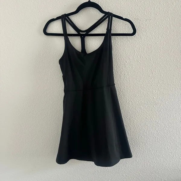 Madewell Flex Cutout Fitness A-Line Stretch Mini Dress Black Size XS - Image 2