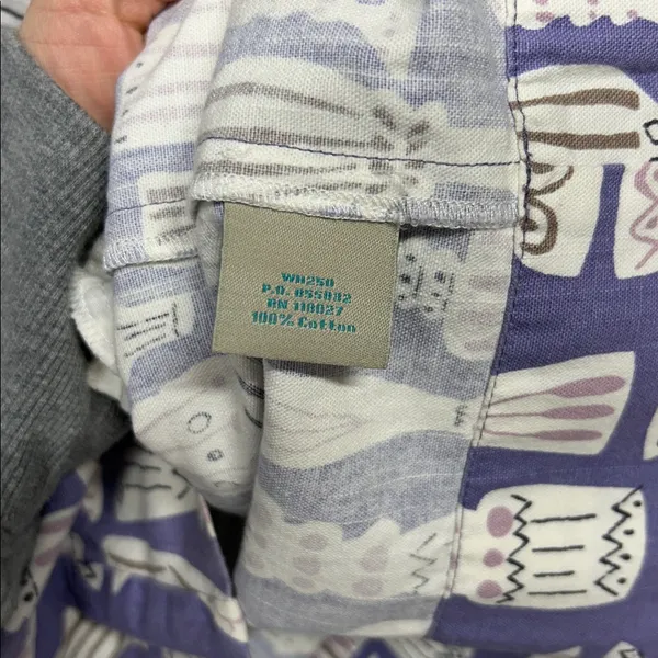 Boden Novelty‎ Print Shirt Dress Purple Cotton Button Front Short Sleeve US 2 - Image 4