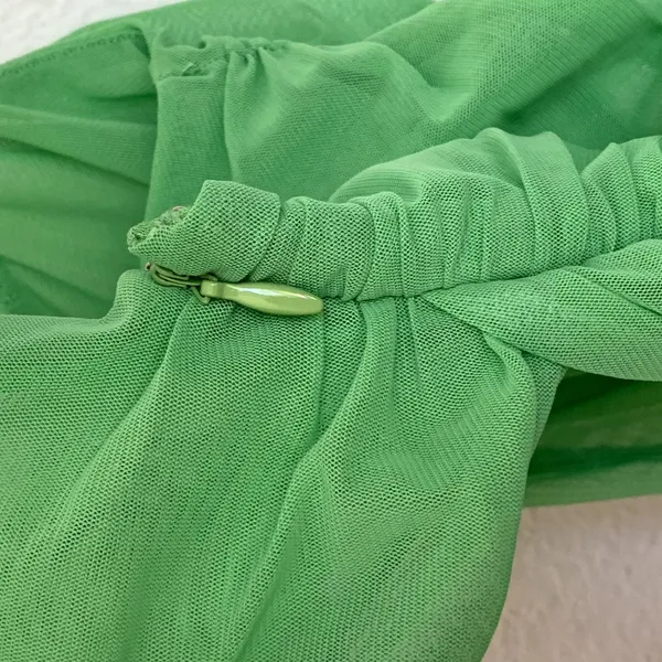 Michael Costello x REVOLVE Mesh Cut Out Knee‎ Length Dress in Kelly Green - Image 7