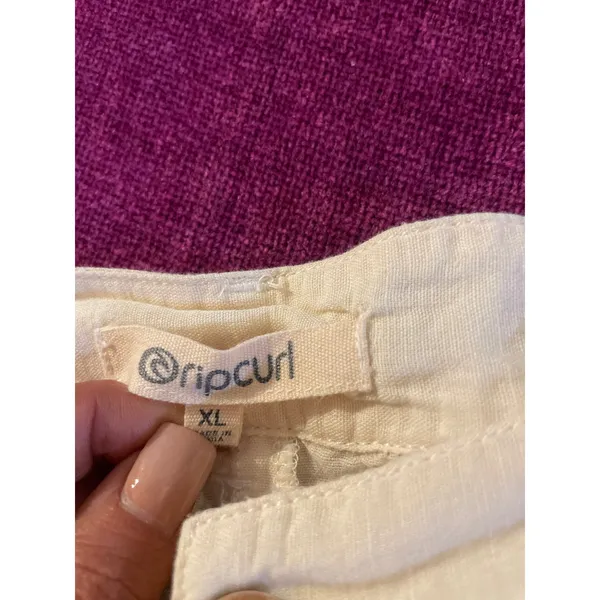 RIP CURL Walk Shorts Lightweight Linen Breezy Button XL VACATION TRAVEL BEACH - Image 6