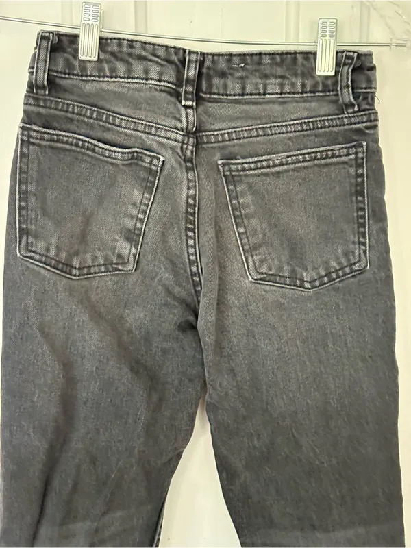 Zara Women’s Washed Black Slim Straight Jeans size 0 inseam 24 - Image 5