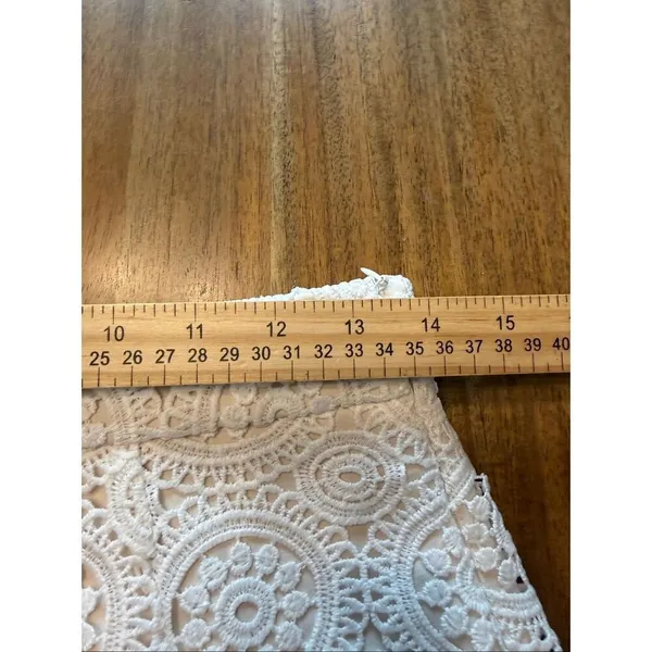Commense Lace Floral Circle Hem Skirt White Size Medium - Image 6