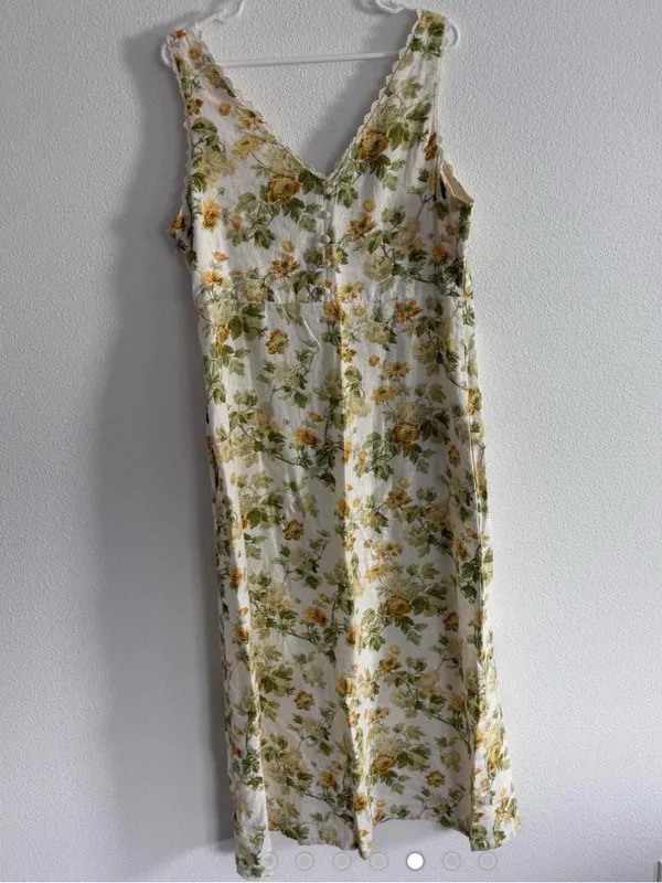 Laura Ashley Linen blend floral midi dress 8 - Image 6