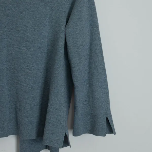 J. Jill Womens Cardigan Sweater Open Front Blue Gray Size L Flare‎ Sleeve Staple - Image 8