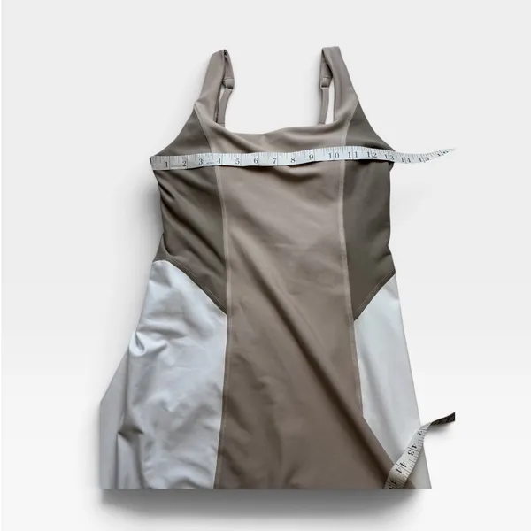 YPB Your Personal Best Women Brown Tan Colorblock Active Tennis Dress Small - Image 5