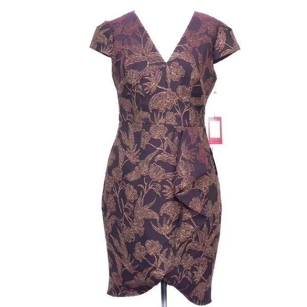 Vince‎ Camuto. Jacquard Embroidered Dress. - Image 2