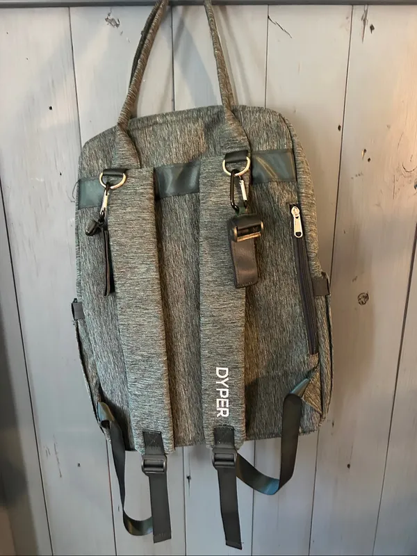 DYPER Women's Gray Baby Bag Backpack with Yellow Accents - New - Image 8