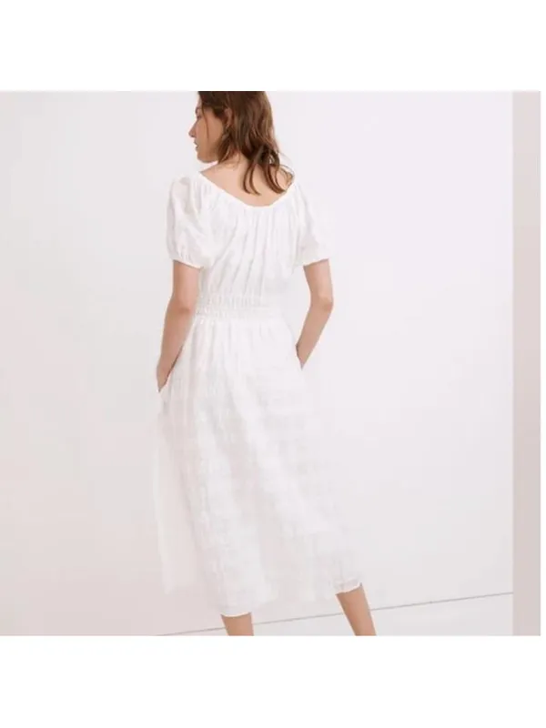 Madewell Sophia Midi Dress in Seersucker Check - Size XS - Image 2