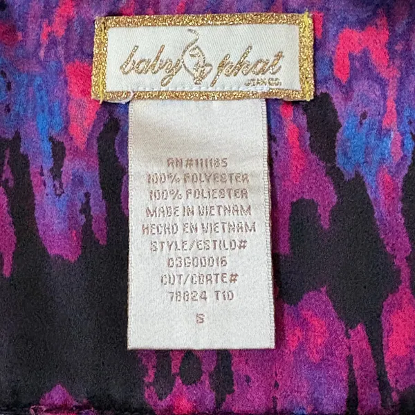 Baby‎ Phat Dress Tie Dye Sleeveless Party Cocktail Dress S Y2K Logo - Image 8