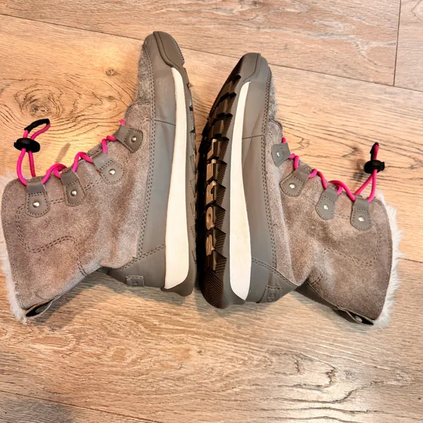 Sorel Whitney Joan Winter Boots Womens Gray Waterproof Fur Lined‎ Lace Up Size 5 - Image 8