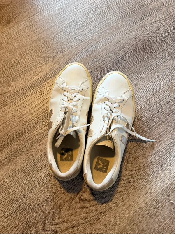 Veja Esplar Leather White Platine Sneakers - Image 7