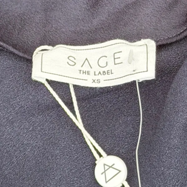 Sage The Label Navy Blue Satin Mini Dress Open Back XS‎ NEW - Image 4