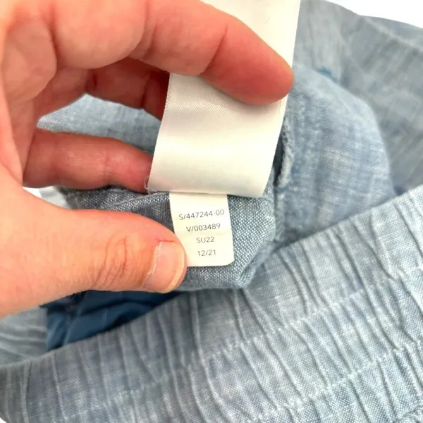 Athleta Cabo Linen‎ Wide Leg Pant Chambray Blue Size 0 - Image 14