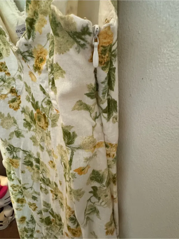 Laura Ashley Linen blend floral midi dress 8 - Image 9