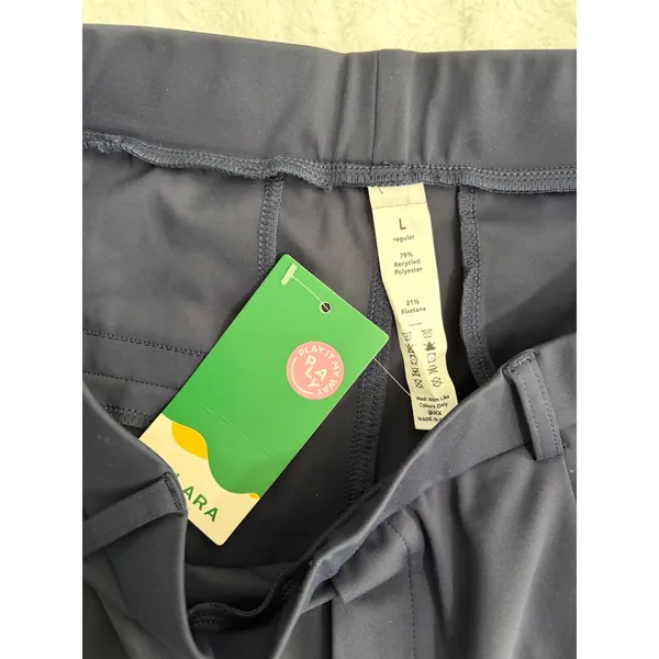 Halara Flex™ Navy Blue High Waisted Pocket Straight Leg Crepe Work Pants L - Image 5