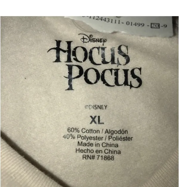 Disney Hocus Pocus Sanderson Sisters Crop Sweatshirt JRS XL New - Image 2