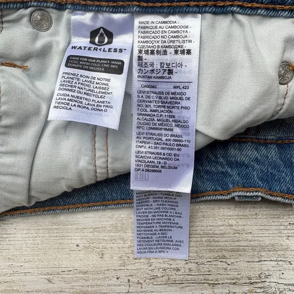 Levi’s 501‎ Cutoff Jean Shorts Sz 31 Med Wash Daisy Dukes Button Fly Casual - Image 8