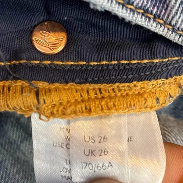 Free People Dakota Straight‎ Leg Jean in Indigo Blue Size 26 - Image 8
