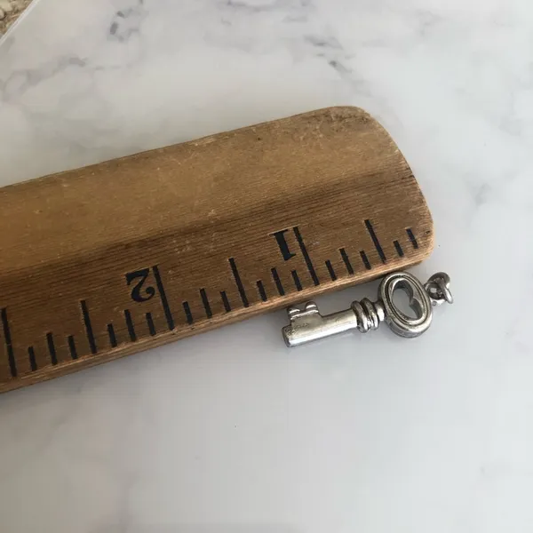 Silver Tone Key Pendant - Image 2