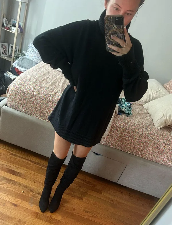 Knee high black suede boots Size 6.5 - Image 5