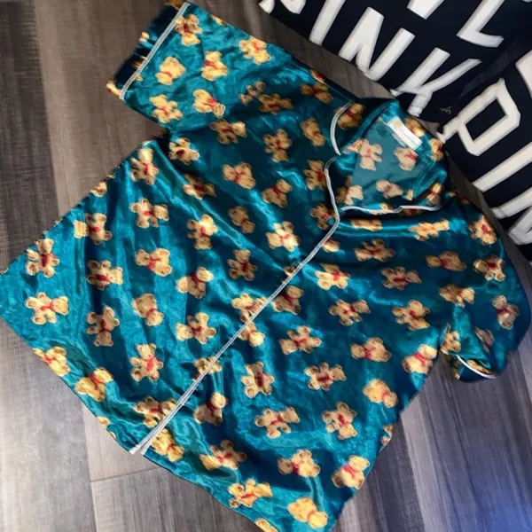 Teal Floral Pajama Set - Image 8