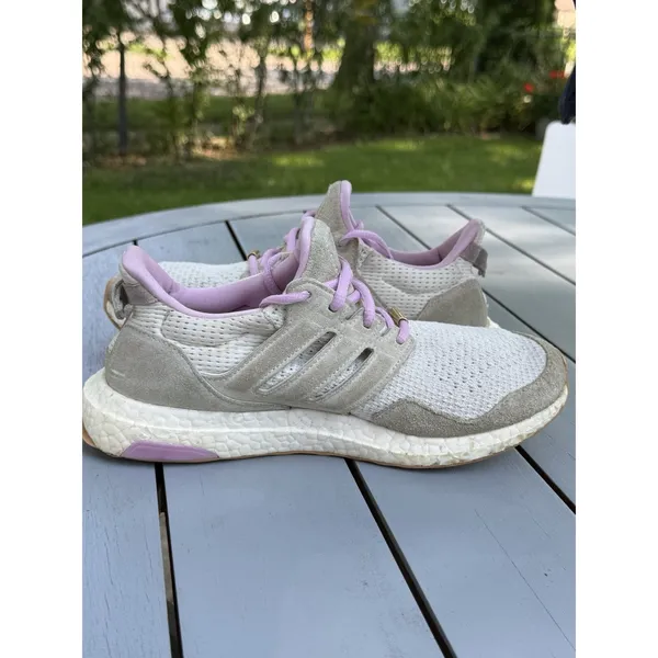 Adidas Ultraboost 1.0 Off White Lilac Women Size 8 Sneakers ID9665 Running Shoes - Image 6