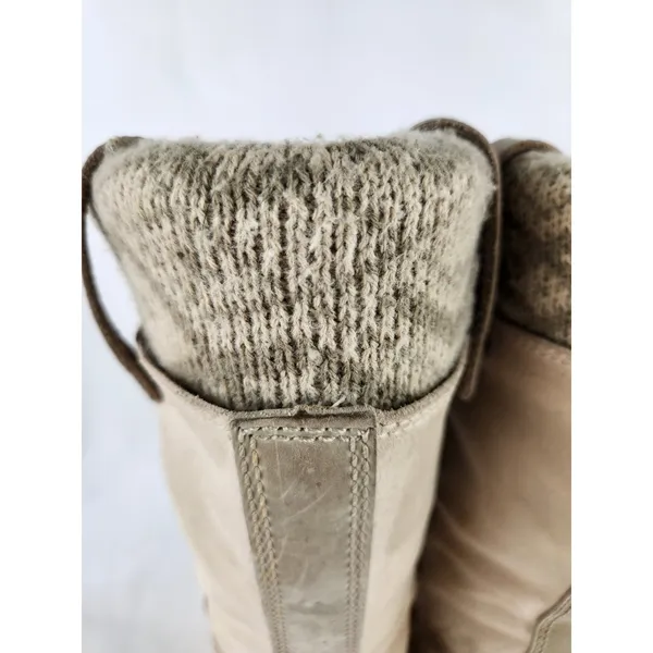 Sorel Joan Of Arctic Leather Boots Women SZ 10 Waterproof Thick Knit Snow Winter - Image 10