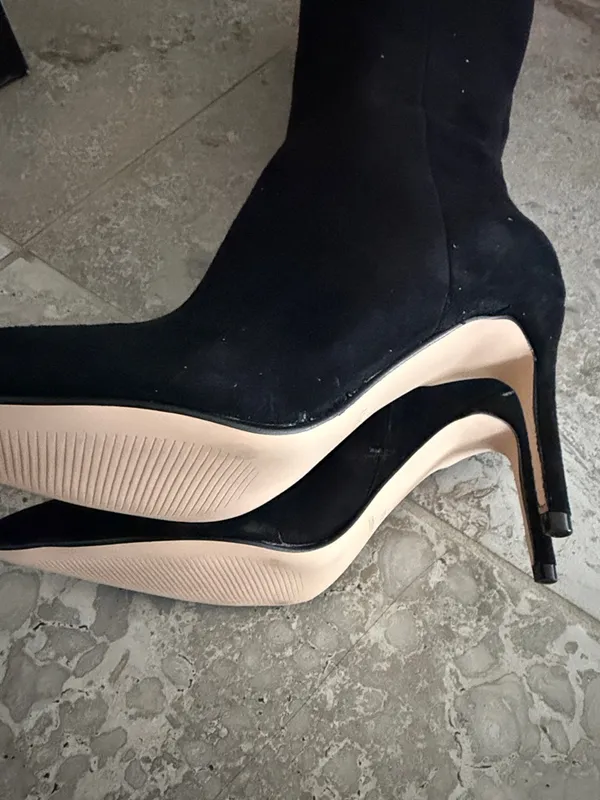 Nine West Cook Knee-High Pointed-Toe Stiletto Boots in Black, Size 5, NEW $249 - Image 5