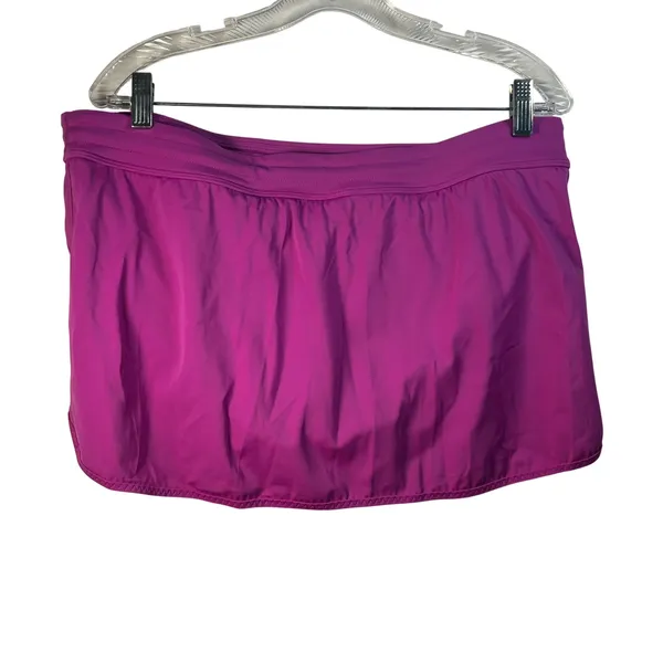 Lands End Womens Magenta Purple Swim Skirt with Built-in Brief Size 14 Beach‎ - Image 2