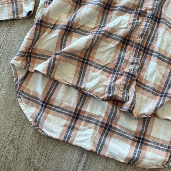 Womens Universal Thread Pink Plaid Button Up - XXL - Image 3