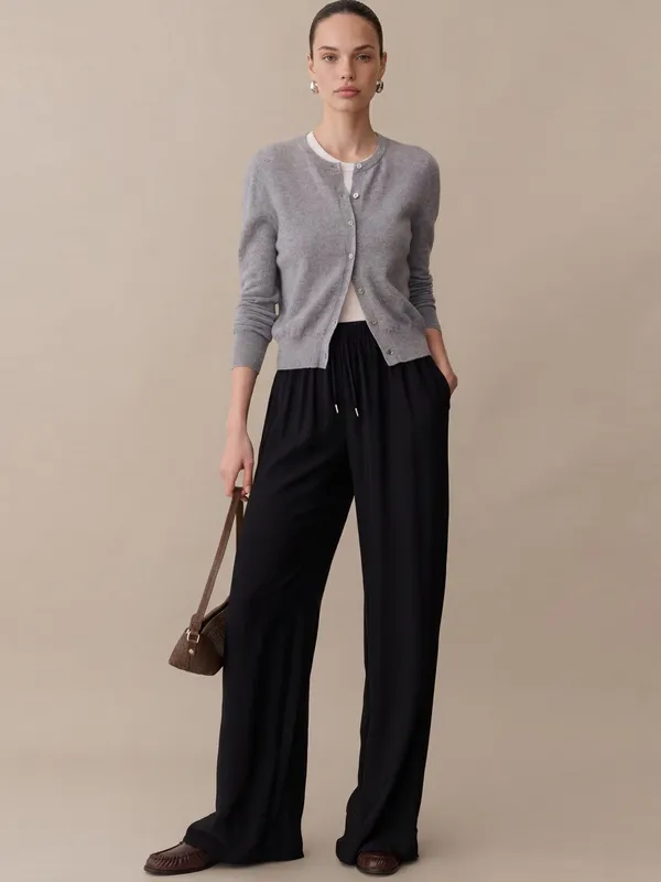 NWT CAARA Harmony Pant size 6 Black drawstring Few Moda Theory - Image 2