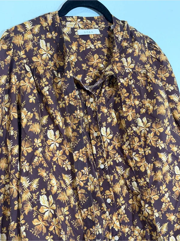 DôEn Women'S Norma Cotton Voile Floral Blouse In Fern Grove Floral - Image 5