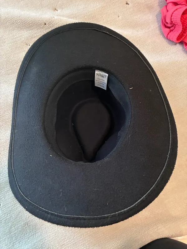 Spirit Black Western Cowboy, Cowgirl Hat, Turquoise Strap, Men Women Retro Wide Brim - Image 5