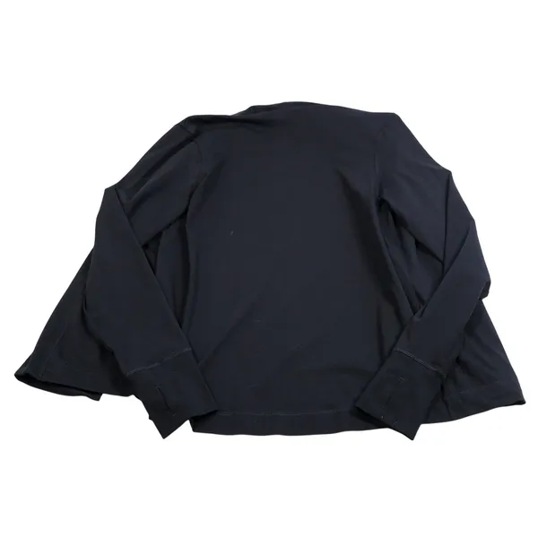 Pact Cardigan Women Medium Black Organic Cotton Shawl Collar Thumbhole Pockets - Image 2
