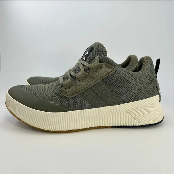 Sorel Out N About III Low Waterproof Sneakers Women 9.5 Stone Green NL4860-397‎ - Image 4