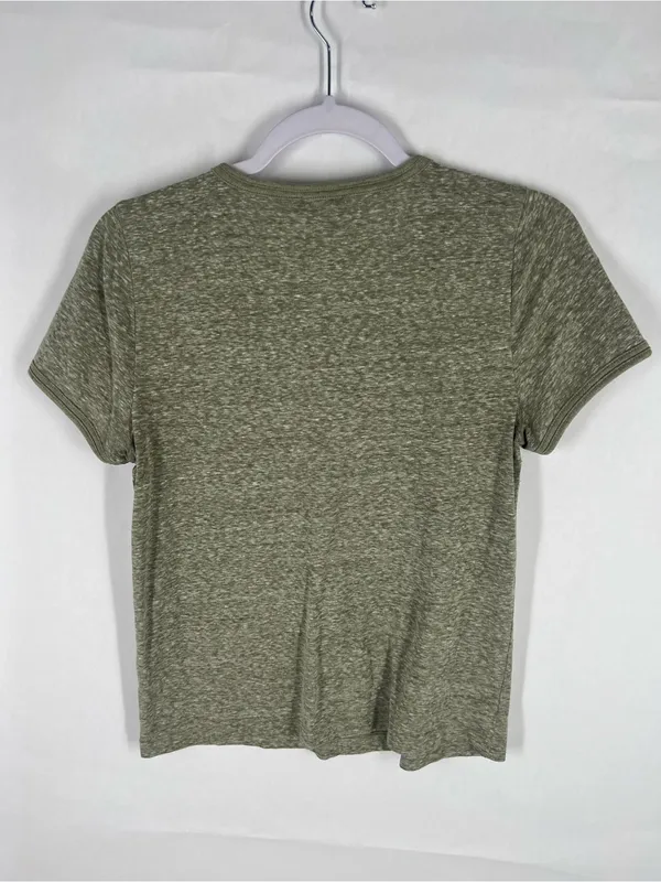 J.Crew Marled Pocket Tee Size M Green Cotton Blend‎ Casual Basic - Image 8