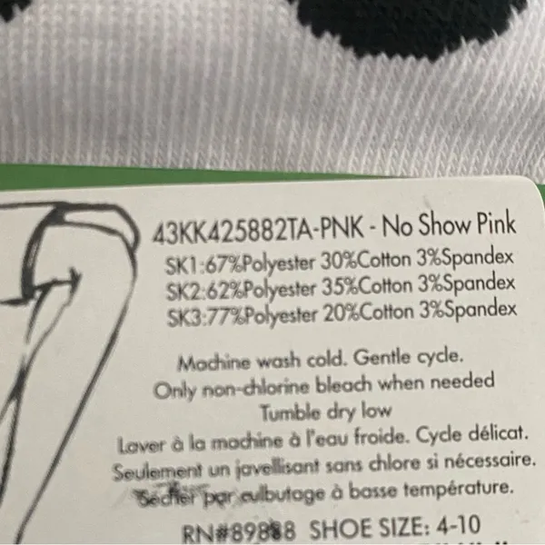 Kate Spade 3 Pair No Show Socks‎ No Show Pink Shoe Size 4-10 - Image 7