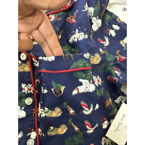Nwt Vera Bradley Women's Christmas Pajama Shirt Top Only SP‎ Snow Globe Motifs - Image 6